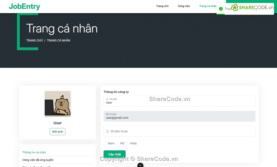 web,code web,Laravel,web việc làm,tìm việc,API